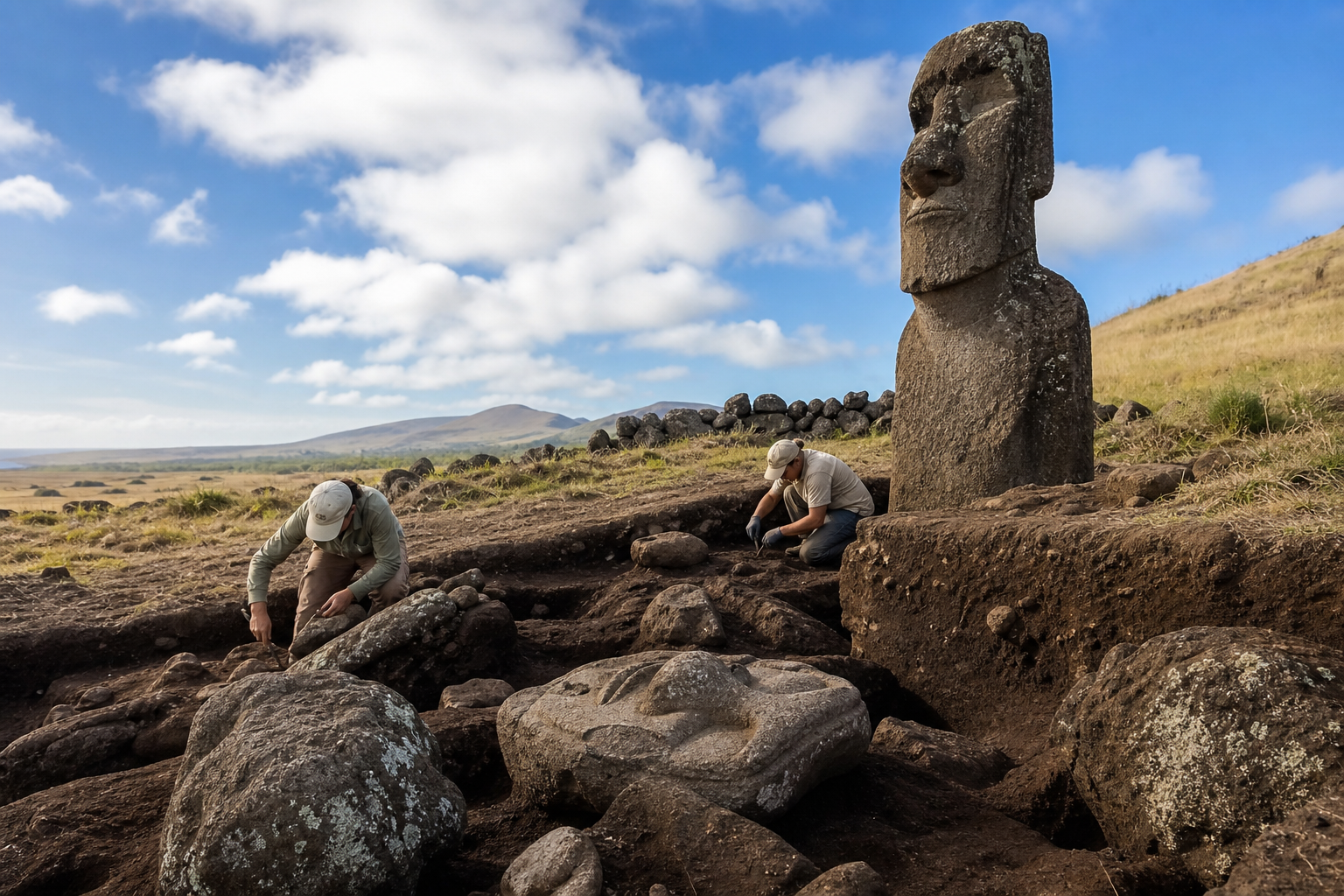 Les Moaï de l'Île de Pâques : énigmes, géants et secrets - History Unlocked