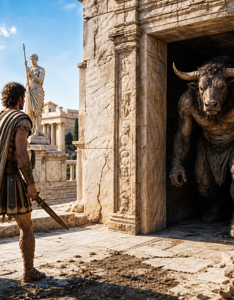 Theseus and the Minotaur: Inside the Labyrinth's Dark Secret